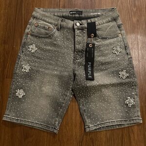Men's Gray Jean Shorts